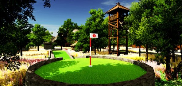 Gameplay screenshot from mini golf arena for Android