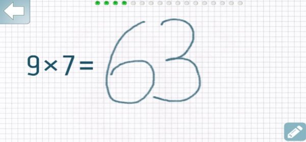Gameplay screenshot from multiplication math trainer for Android