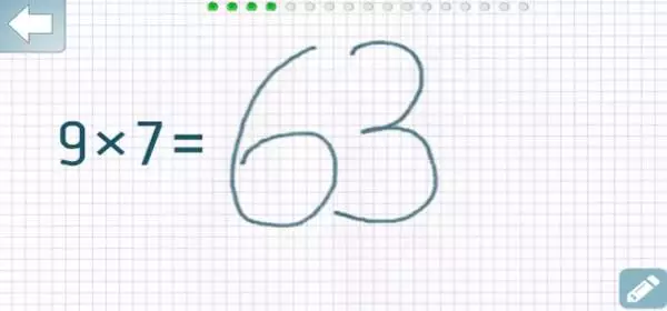Gameplay screenshot from multiplication math trainer for Android