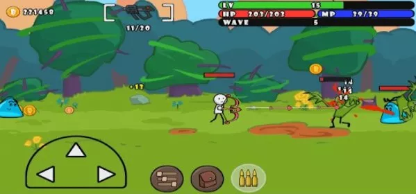 Gameplay screenshot from one gun stickman for Android
