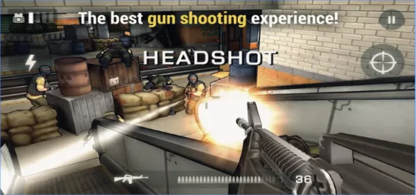 Gameplay screenshot from major gun war on terror for Android