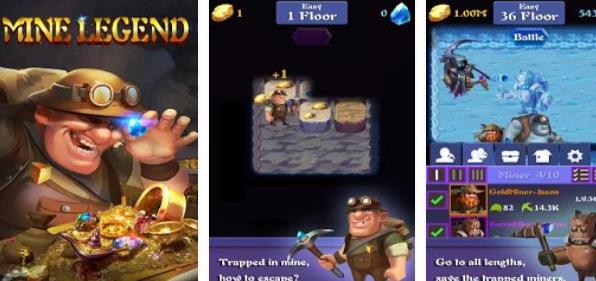 Gameplay screenshot from mine legend quest loot craft for Android