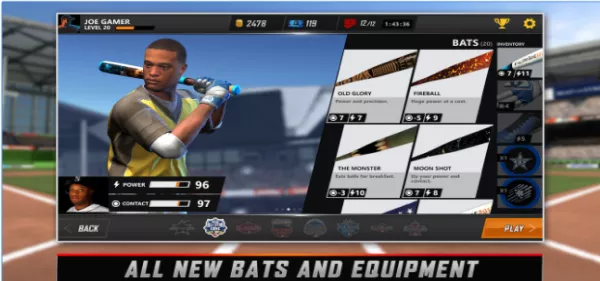 Gameplay screenshot from mlb com home run derby 17 for Android
