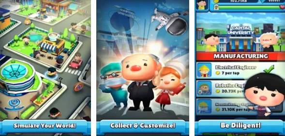 Gameplay screenshot from nettworth life simulation game for Android