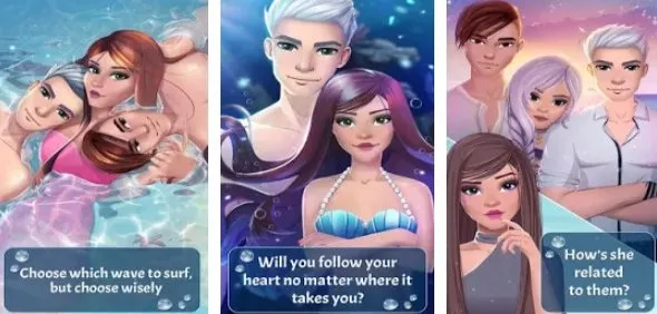 Gameplay screenshot from mermaid love story games for Android