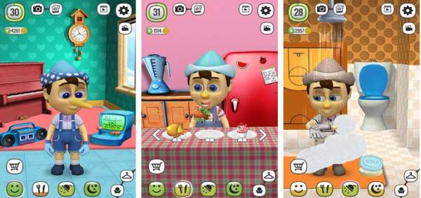 Gameplay screenshot from my talking pinocchio for Android