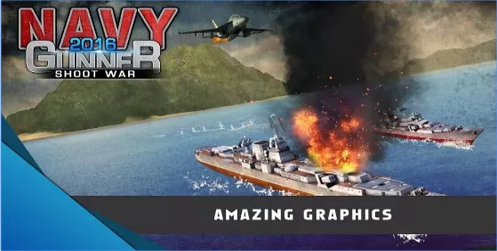 Gameplay screenshot from navy gunner shoot war 3d for Android