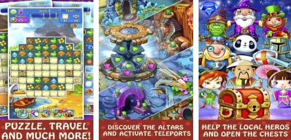 Gameplay screenshot from magica travel agency match and restore for Android