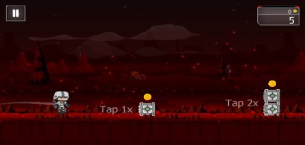 Gameplay screenshot from mars jump for Android