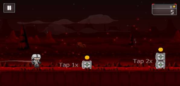 Gameplay screenshot from mars jump for Android