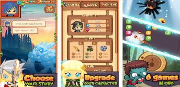 Gameplay screenshot from magic story choose your own adventure rpg cyoa for Android
