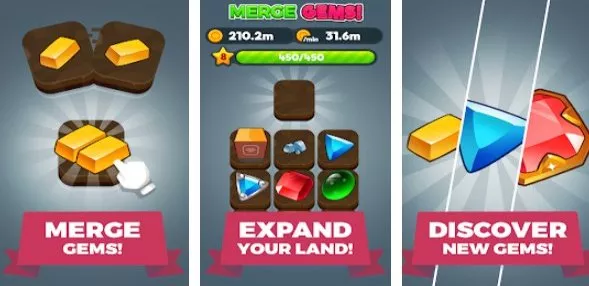 Gameplay screenshot from merge gems for Android