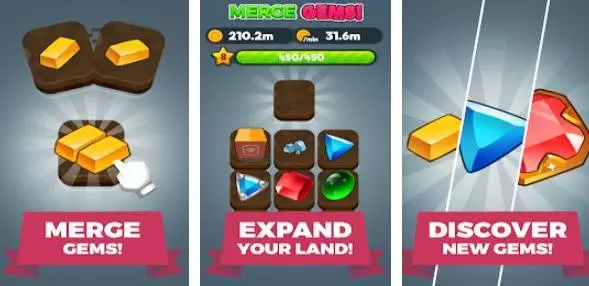Gameplay screenshot from merge gems for Android