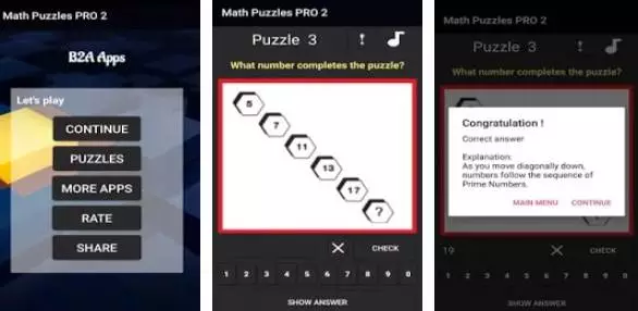 Gameplay screenshot from new math puzzles 2 for Android