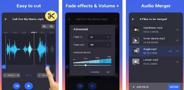 Gameplay screenshot from mp3 cutter and ringtone maker for Android