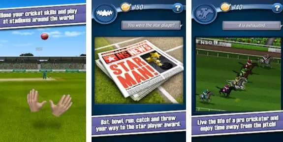 Gameplay screenshot from new star cricket for Android
