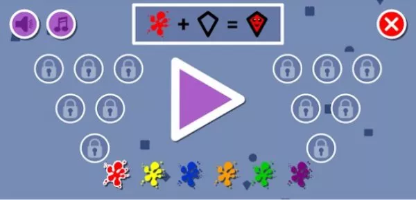 Gameplay screenshot from one color plus one shape for Android