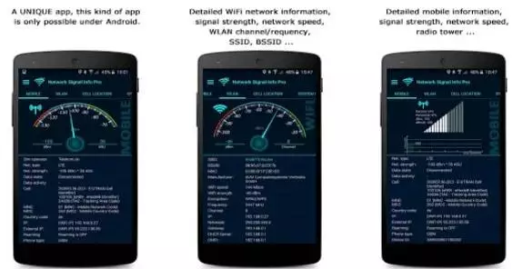 Gameplay screenshot from network signal info pro for Android