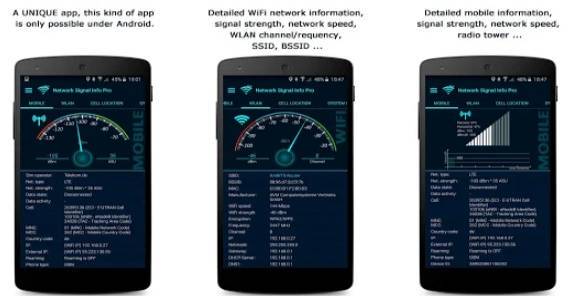 Gameplay screenshot from network signal info pro for Android