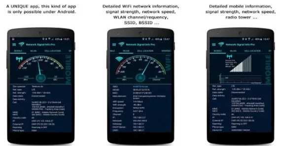 Gameplay screenshot from network signal info pro for Android