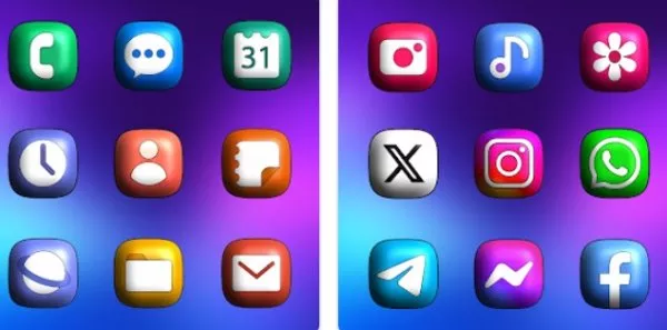 Gameplay screenshot from one ui 3d icon pack for Android