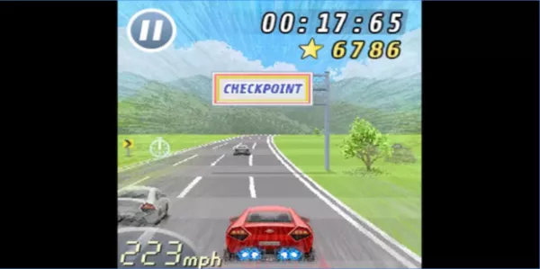 Gameplay screenshot from my fitness racer for Android