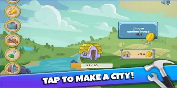 Gameplay screenshot from make a city build idle game for Android