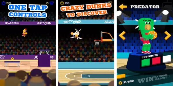 Gameplay screenshot from mascot dunks for Android