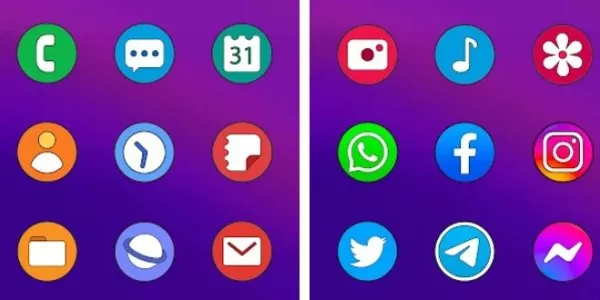 Gameplay screenshot from one ui circle icon pack for Android