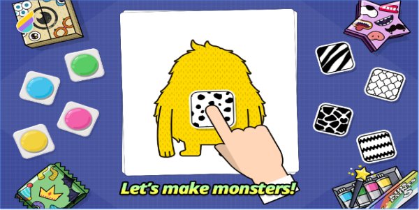 Gameplay screenshot from monsticky decorate monsters for Android