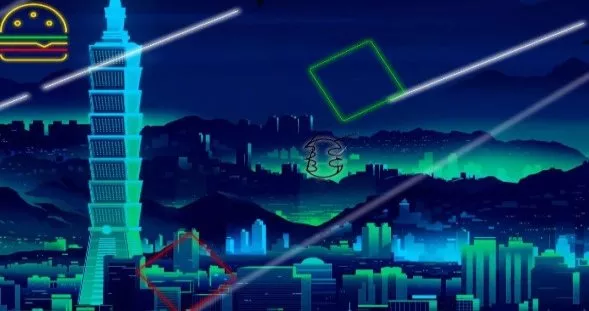 Gameplay screenshot from neon bounce premium the game for Android