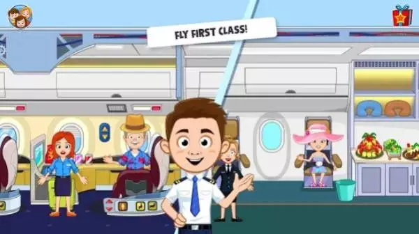 Gameplay screenshot from my town airport free airplane games for kids  for Android