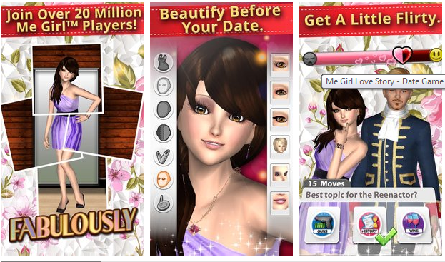 Me Girl Love Story Date Game 