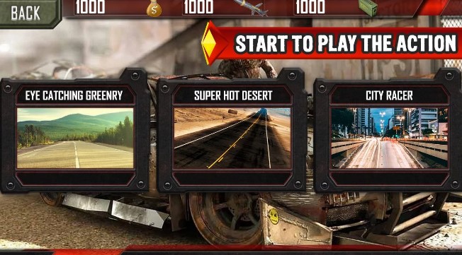 Gameplay screenshot from mad death race max road rage for Android