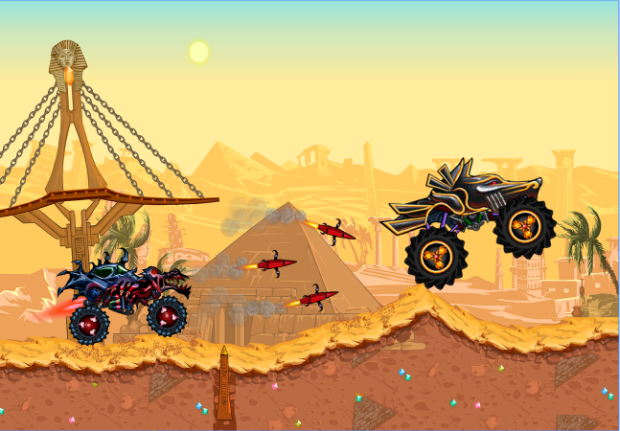Gameplay screenshot from mad truck hill climb racing for Android