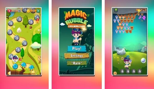 Gameplay screenshot from magic bubble shooter classic puzzle game for Android
