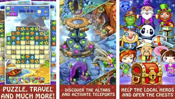 Gameplay screenshot from magica travel agency match and restore for Android