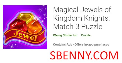 Joyas mágicas de Kingdom Knight Match 3 Puzzle
