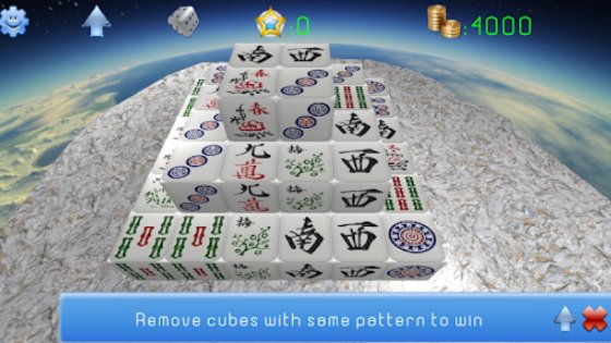 Gameplay screenshot from mahjong 3d cube solitaire for Android