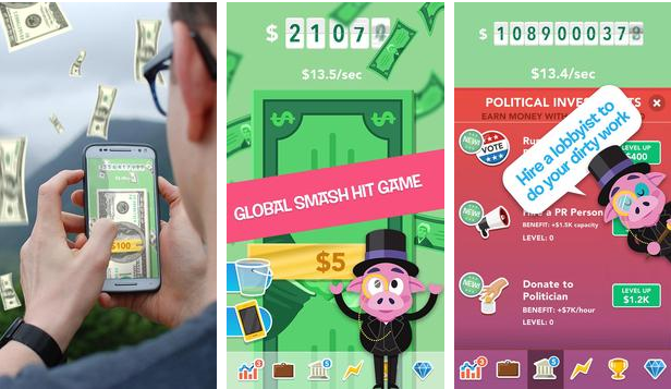Gameplay screenshot from make It rain love of money for Android