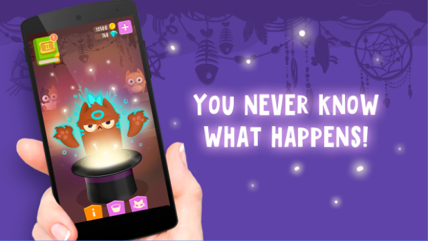 Gameplay screenshot from make cat magic for Android
