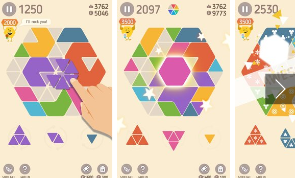 Gameplay screenshot from make hexa puzzle for Android