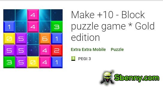 make plus 10 block puzzle game gold edition