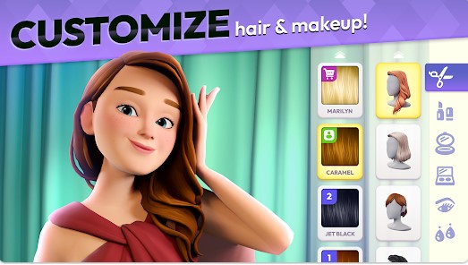 Gameplay screenshot from makeover match fashion game for Android
