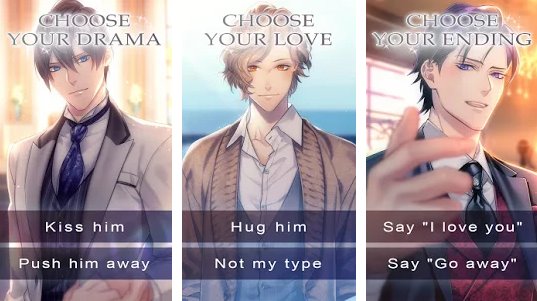 Gameplay screenshot from making the perfect wedding romance otome game for Android