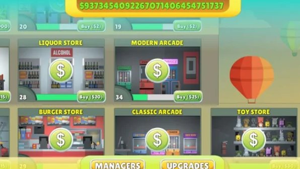 Gameplay screenshot from mall tycoon billionaires club game for Android