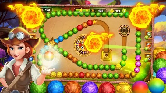 Gameplay screenshot from marble zumla ball shooter for Android