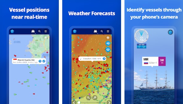 Gameplay screenshot from marine traffic ship tracking for Android
