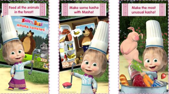 Gameplay screenshot from masha and bear cooking dash for Android