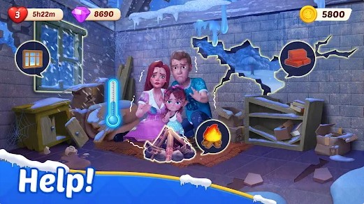 Gameplay screenshot from matching story puzzle games for Android